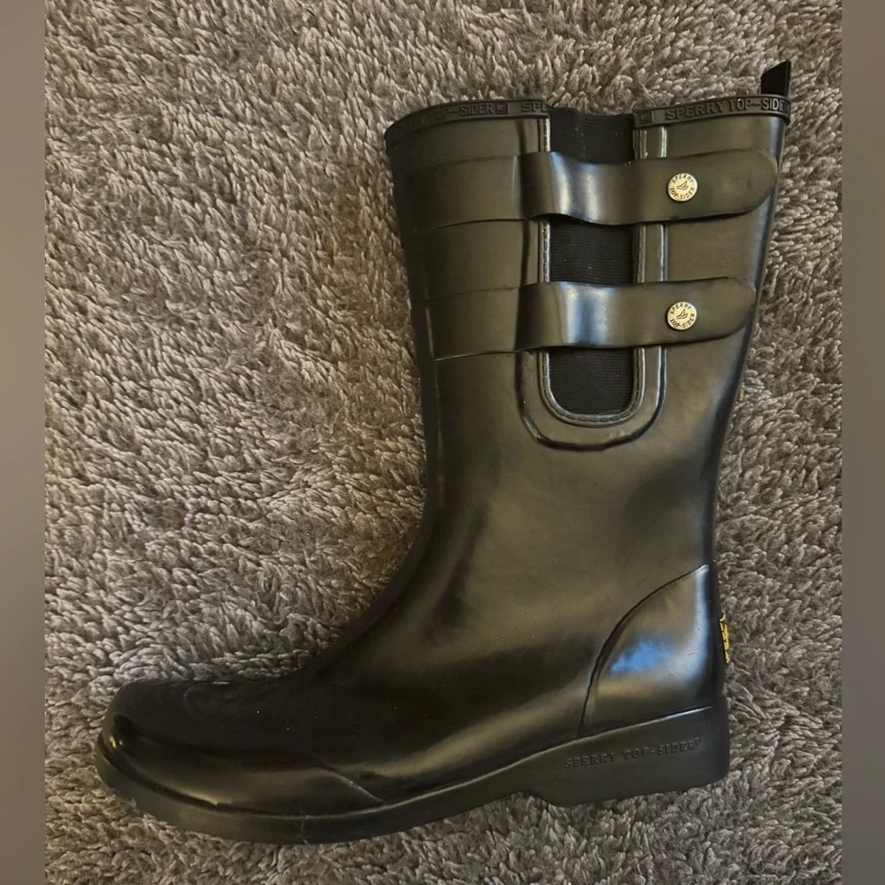SPERRY Women’s Duck Float Black Rain Boots